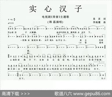 实心汉子（电视剧《荣誉》主题歌） - 易茗|李海鹰
