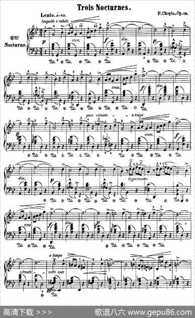 g小调夜曲Op.15-3（TroisNocturnes）|肖邦