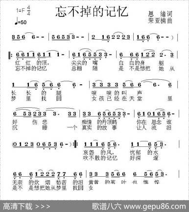 忘不掉的记忆 - 思绪|荣亚楠