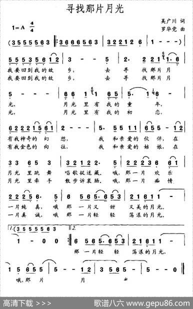 寻找那片月光 - 吴广川|罗华党