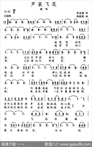 芦荻飞花（华友国词杨兢兢曲） - 华友国|杨兢兢