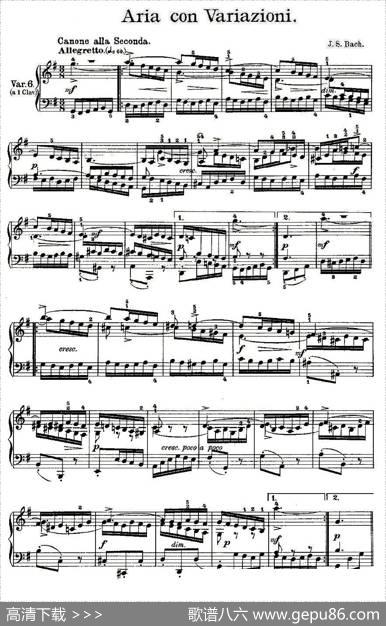 AriaconVariazioni之六|J.S.Bach