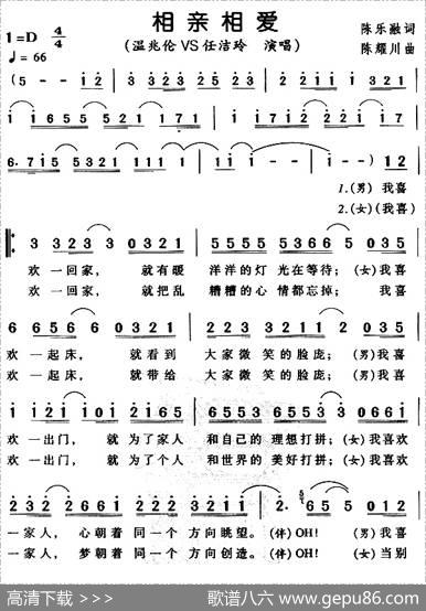 相亲相爱（陈乐融词陈耀川曲） - 陈乐融|陈耀川