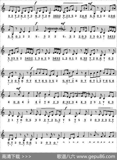 赛龙夺锦（广东音乐名曲主旋律、线简谱混排版）|何柳堂