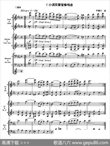 c小调双簧管奏鸣曲（木管器乐二重奏）