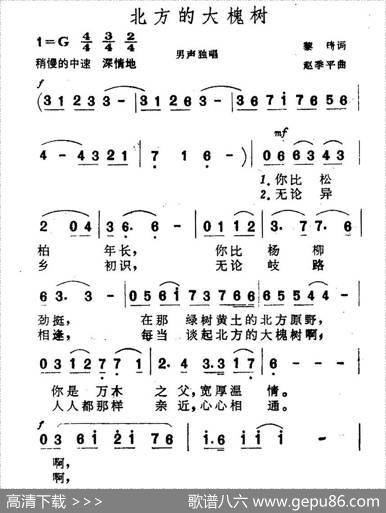 北方的大槐树（黎琦词赵季平曲） - 黎琦|赵季平