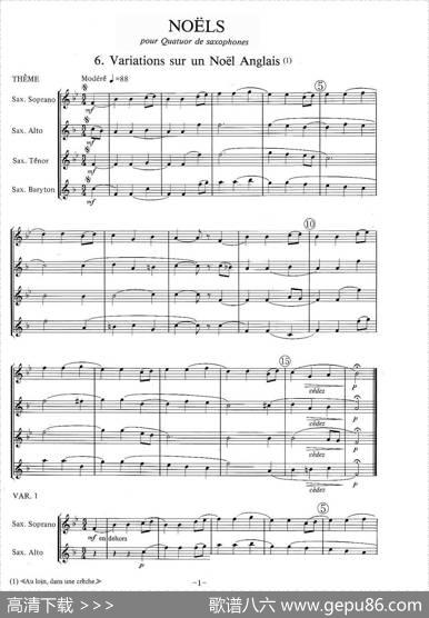 jeanBouvard编写的6首萨克斯四重奏之六|jean、Bouvard