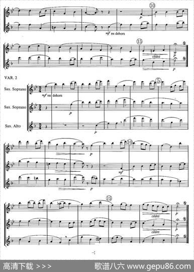 jeanBouvard编写的6首萨克斯四重奏之六|jean、Bouvard