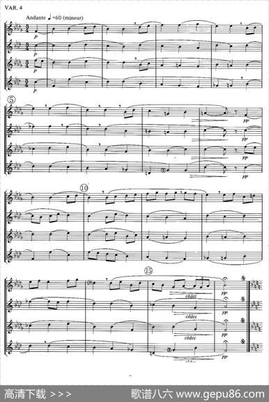 jeanBouvard编写的6首萨克斯四重奏之六|jean、Bouvard