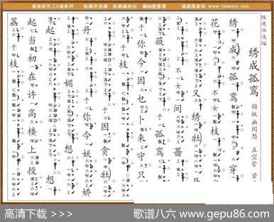 [南音工X谱]绣成孤鸾