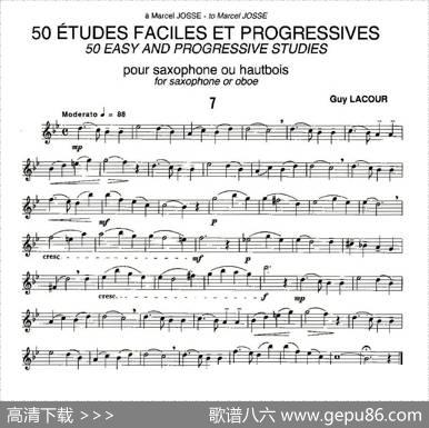GuyLacour50首萨克斯练习曲之七|Guy、Lacour