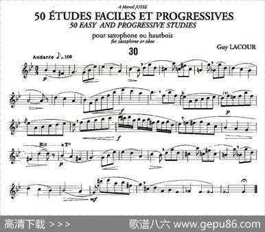 GuyLacour50首萨克斯练习曲之30|Guy、Lacour