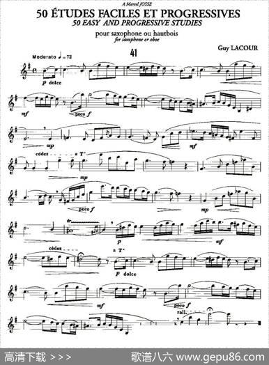 GuyLacour50首萨克斯练习曲之41|Guy、Lacour