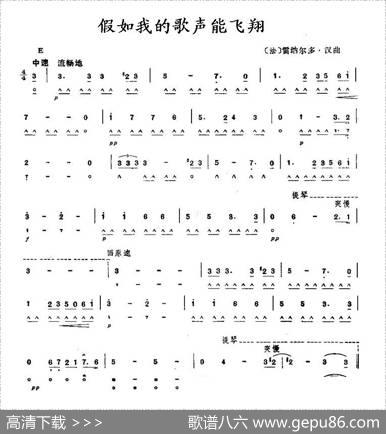 假如我的歌声能飞翔