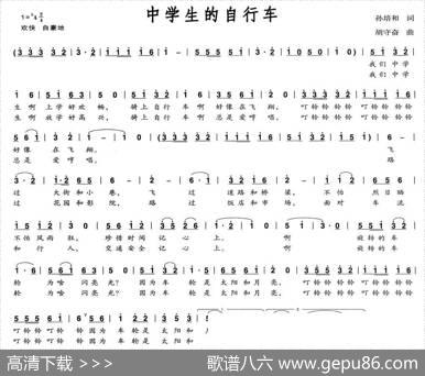中学生的自行车 - 孙培和|胡守奋