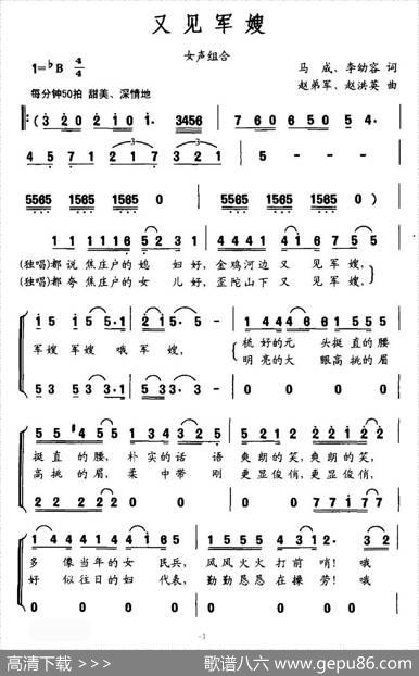 又见军嫂（女声组合） - 马成、等|赵第军、等