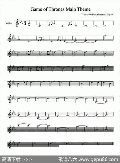GameofThronesMainTheme（冰与火之歌）