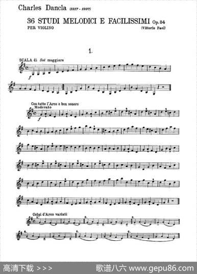 36StudiMelodiciEFacilissimiOp.48之1—10（36首容易旋律作品.48）|Charles、Dancla（丹克拉）