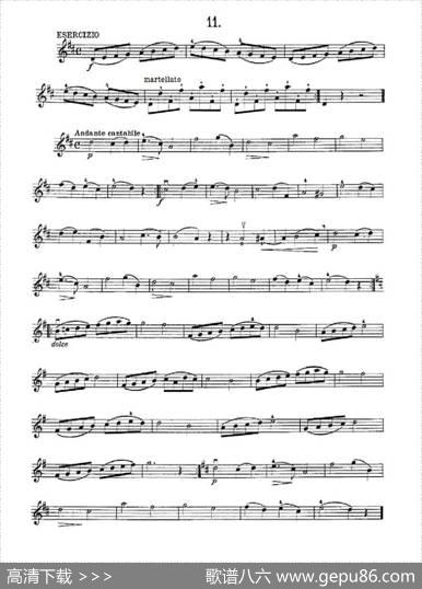 36StudiMelodiciEFacilissimiOp.48之11—20（36首容易旋律作品.48）|Charles、Dancla（丹克拉）