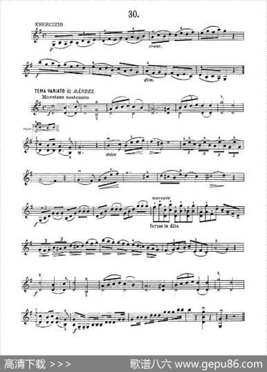 36StudiMelodiciEFacilissimiOp.48之21—30（36首容易旋律作品.48）|Charles、Dancla（丹克拉）