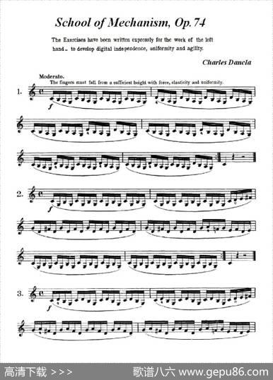 SchoolofMechanism,Op.74（小提琴技巧作品.74）|丹克拉