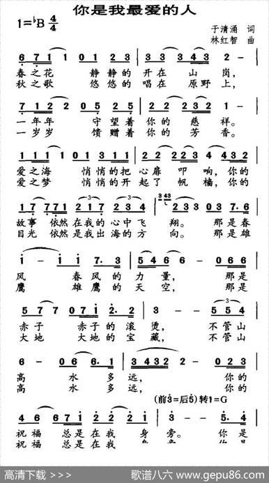 你是我最爱的人（于清涌词林红智曲） - 于清涌|林红智