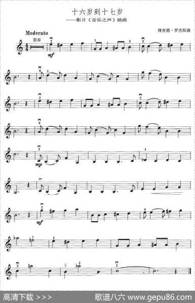 十六岁到十七岁（电影《音乐之声》插曲）|理查德·罗杰斯