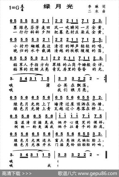 绿月光 - 李琳|二水