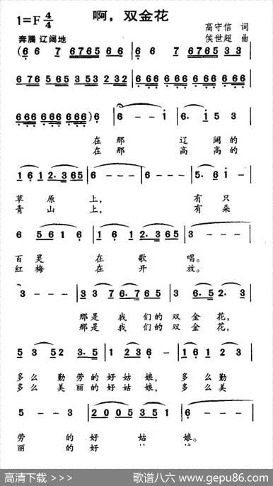 啊，双金花 - 高守信|侯世超