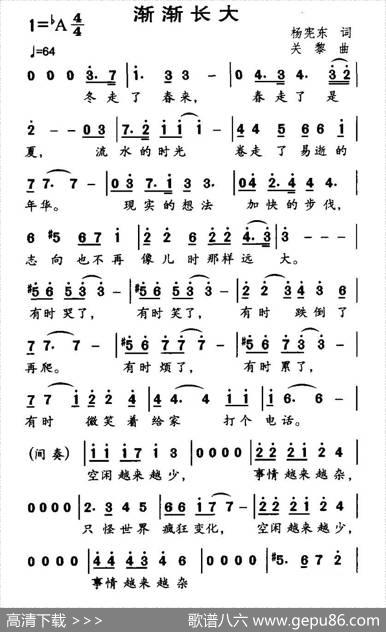 渐渐长大 - 杨宪东|关黎