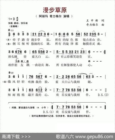 漫步草原 - 王中新|奇力格尔