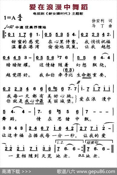爱在浪漫中舞蹈（电视剧《新女婿时代》主题歌） - 徐安利|马丁