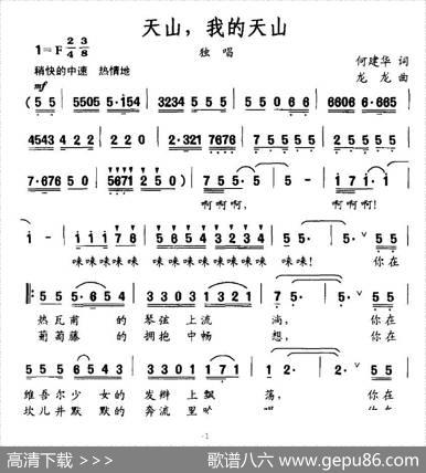 天山，我的天山 - 何建华|龙龙