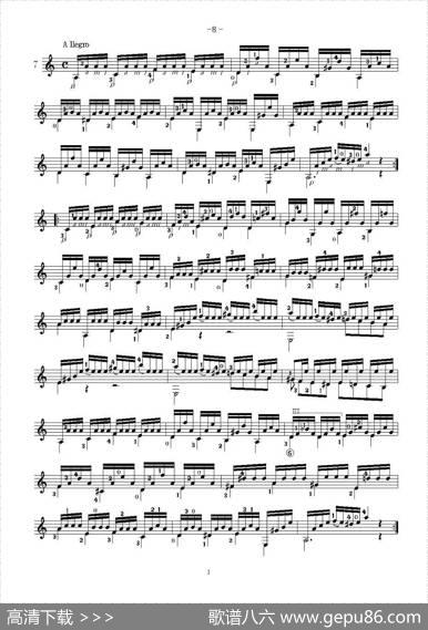 卡尔卡席25首练习曲之6——10