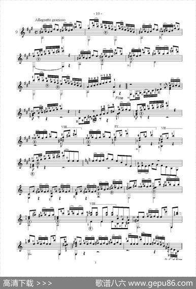 卡尔卡席25首练习曲之6——10