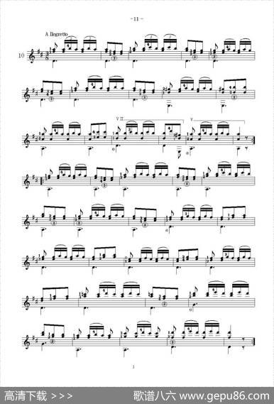 卡尔卡席25首练习曲之6——10