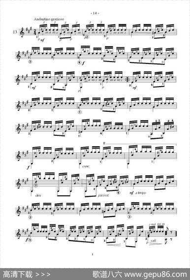 卡尔卡席25首练习曲之11——15