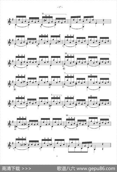 索尔·克斯特26首练习曲之11——15