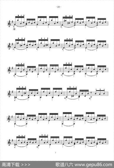 索尔·克斯特26首练习曲之11——15
