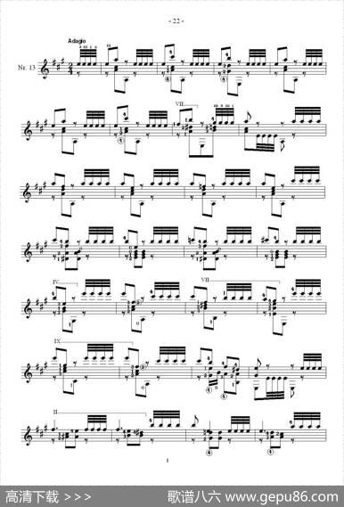 索尔·克斯特26首练习曲之11——15