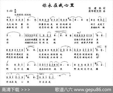 你永在我心里（程建林词斯琴朝克图曲） - 程建林|斯琴朝克图