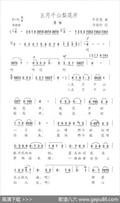 五月千山梨花开 - 齐晓阳|平安俊
