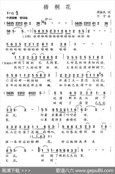 梧桐花（周依民词尔宁曲） - 周依民|尔宁