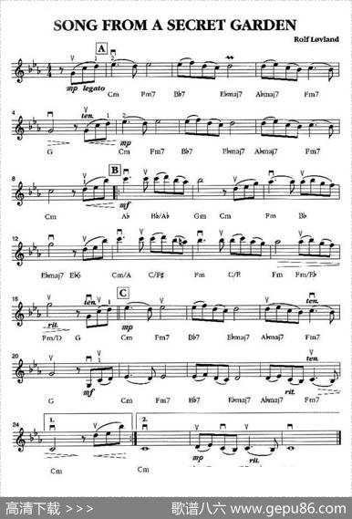 SONGFROMASECRETGARDEN（神秘花园）