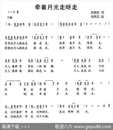 牵着月光走呀走 - 陈晓莉|张晓龙