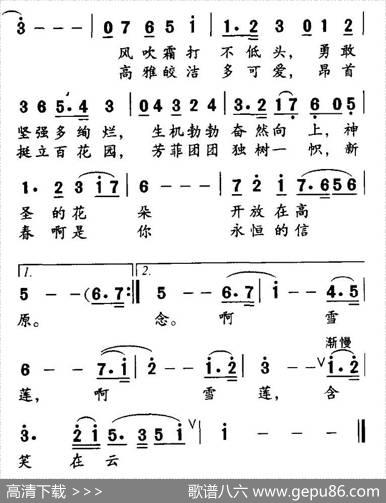 雪莲赞（志同词田光曲） - 志同|田光