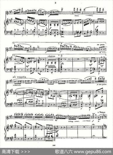 L'Hirondelle.Op.44（长笛+钢琴伴奏）
