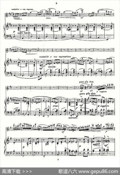 L'Hirondelle.Op.44（长笛+钢琴伴奏）