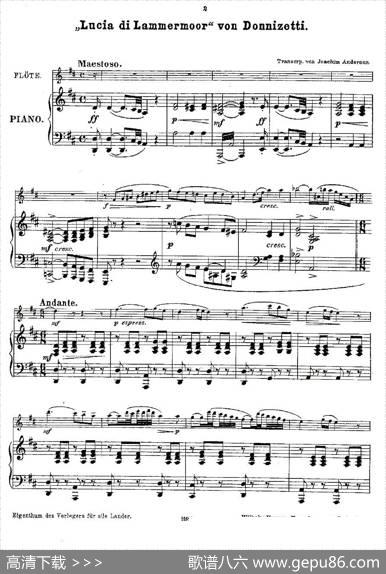 Opern-Transcriptionen.Op.45-6（长笛+钢琴伴奏）