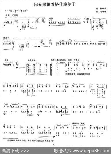 阳光照耀着塔什库尔干|陈钢编曲、陈音移植